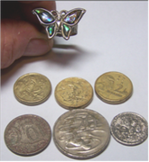 Found ring & coins Oztreasure